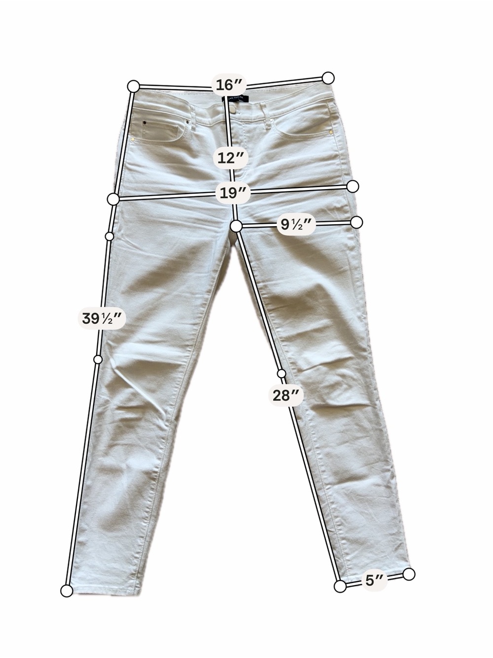 Ann Taylor White Skinny Jeans - Stretch Slim Fit